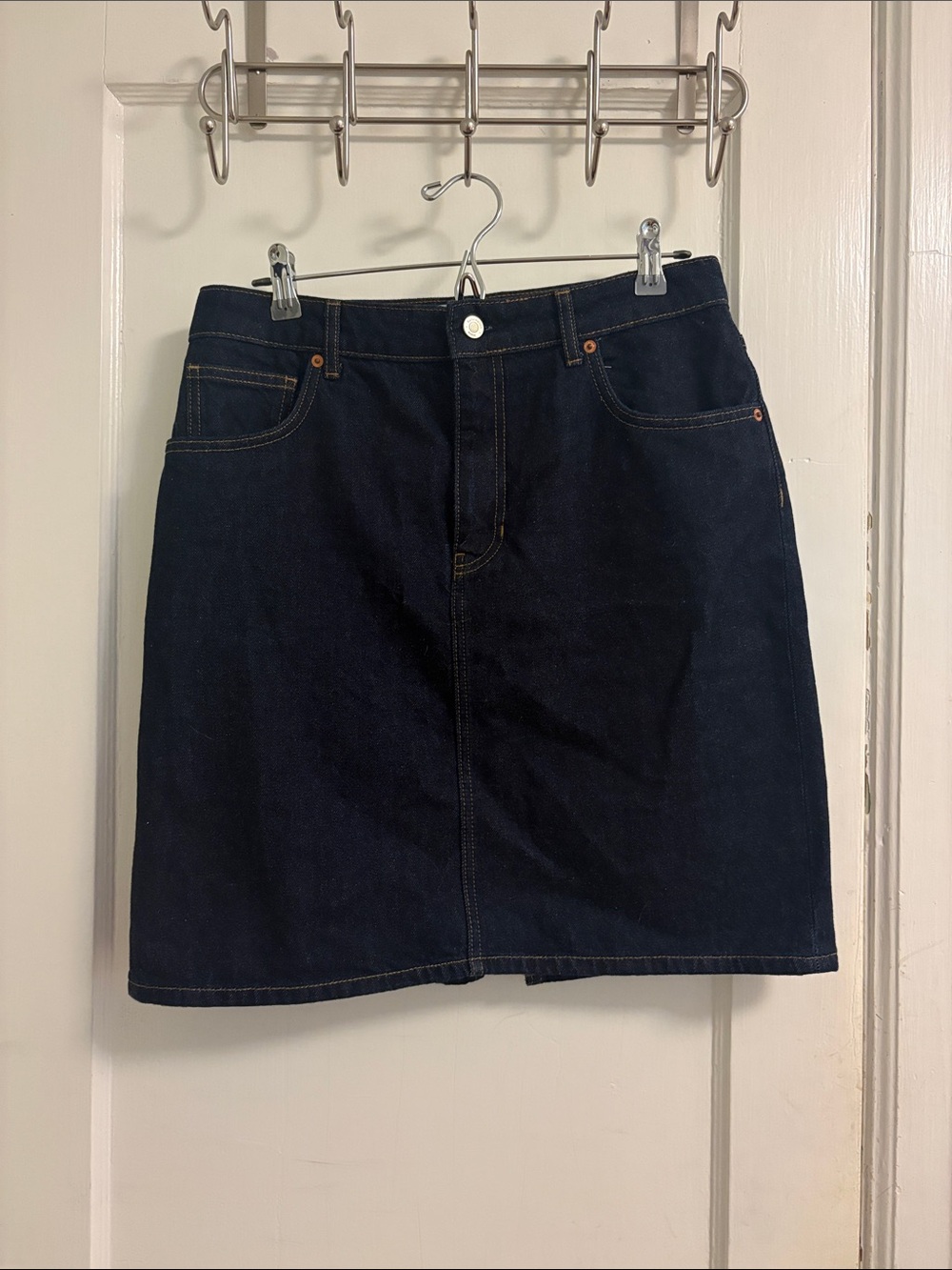 Reformation Dark Indigo Denim Mini Skirt